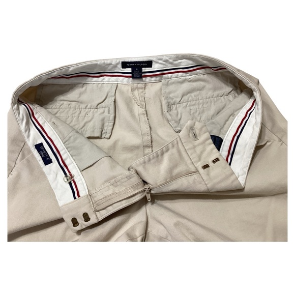 Tommy Hilfiger Women's Beige Straight Leg Relaxed Fit Mid Rise Khaki Pants Sz 10 - Picture 13 of 16
